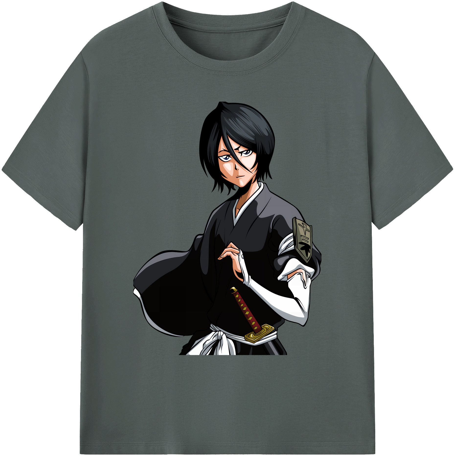 （画像用） ブリーチ 朽木ルキア BLEACH Kuchiki Rukia 綿100％ メンズ半袖Tシャツ｜肌触りやわらか＆通気性